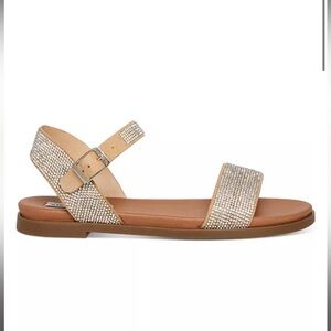 Steve Madden Dina Rhinestone Flat Sandals